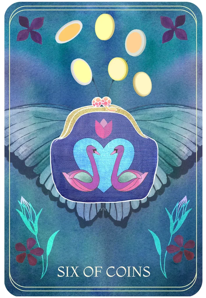 tarot card six of coins